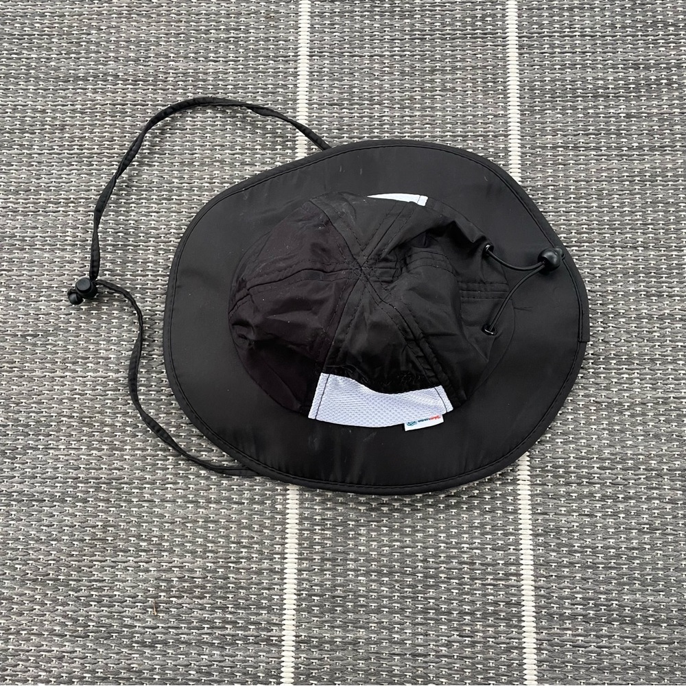 SwimZip UPF 50 Wide Brim Sun Hat - Black, 0-6M